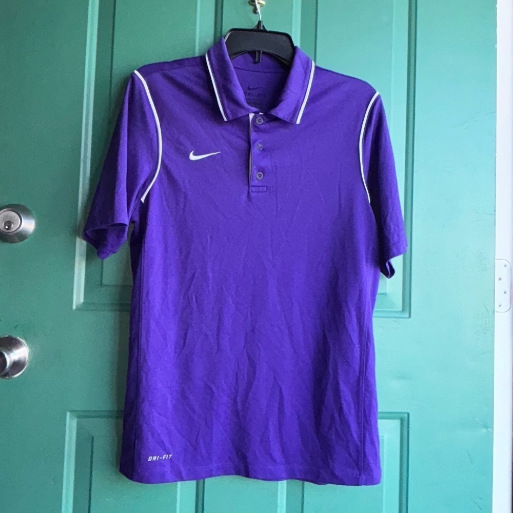 Nike size small purple dri fit polo